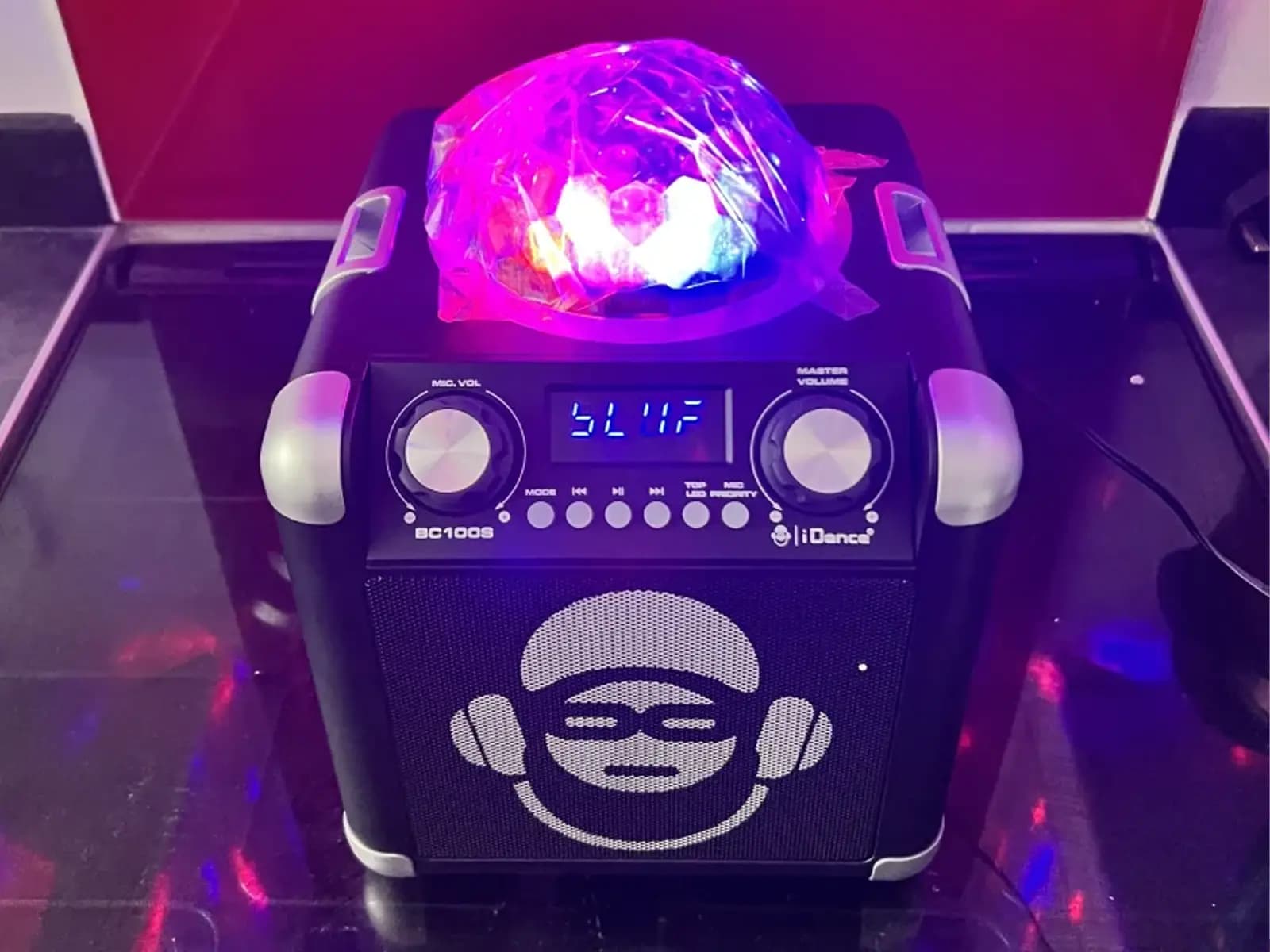 Bluetooth Speaker with Disco Ball Light