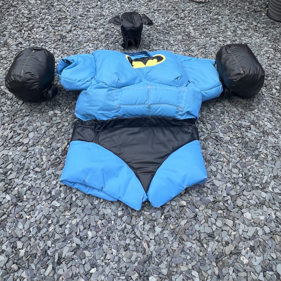 Adult / Teenager Super Hero Sumo Suits action shot 1