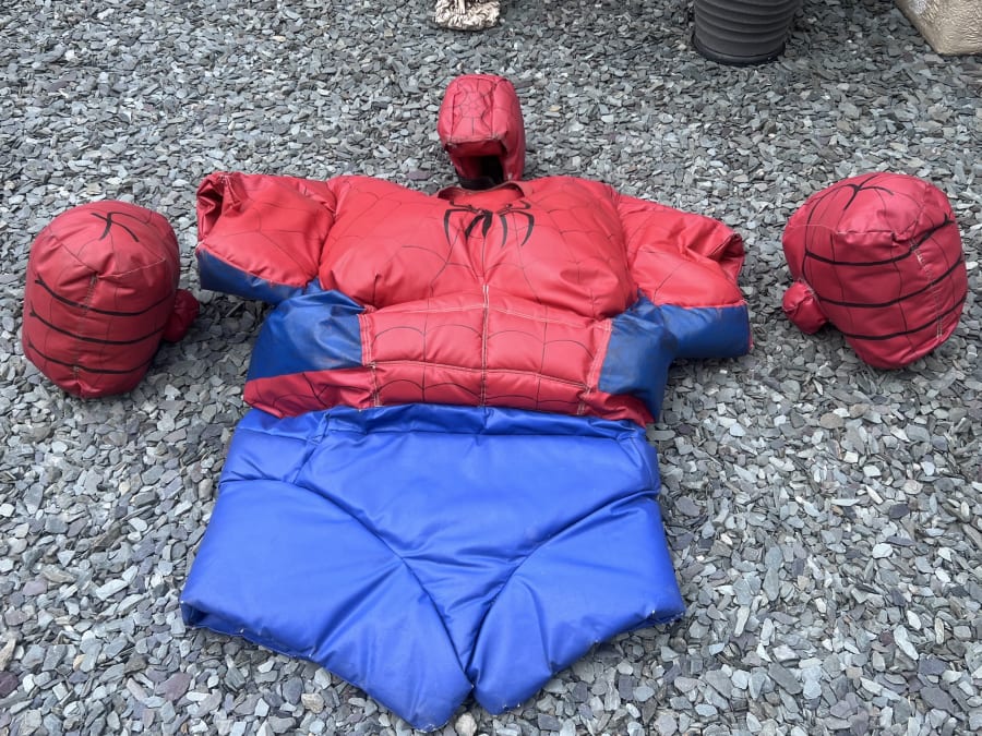 Adult / Teenager Super Hero Sumo Suits action shot 2